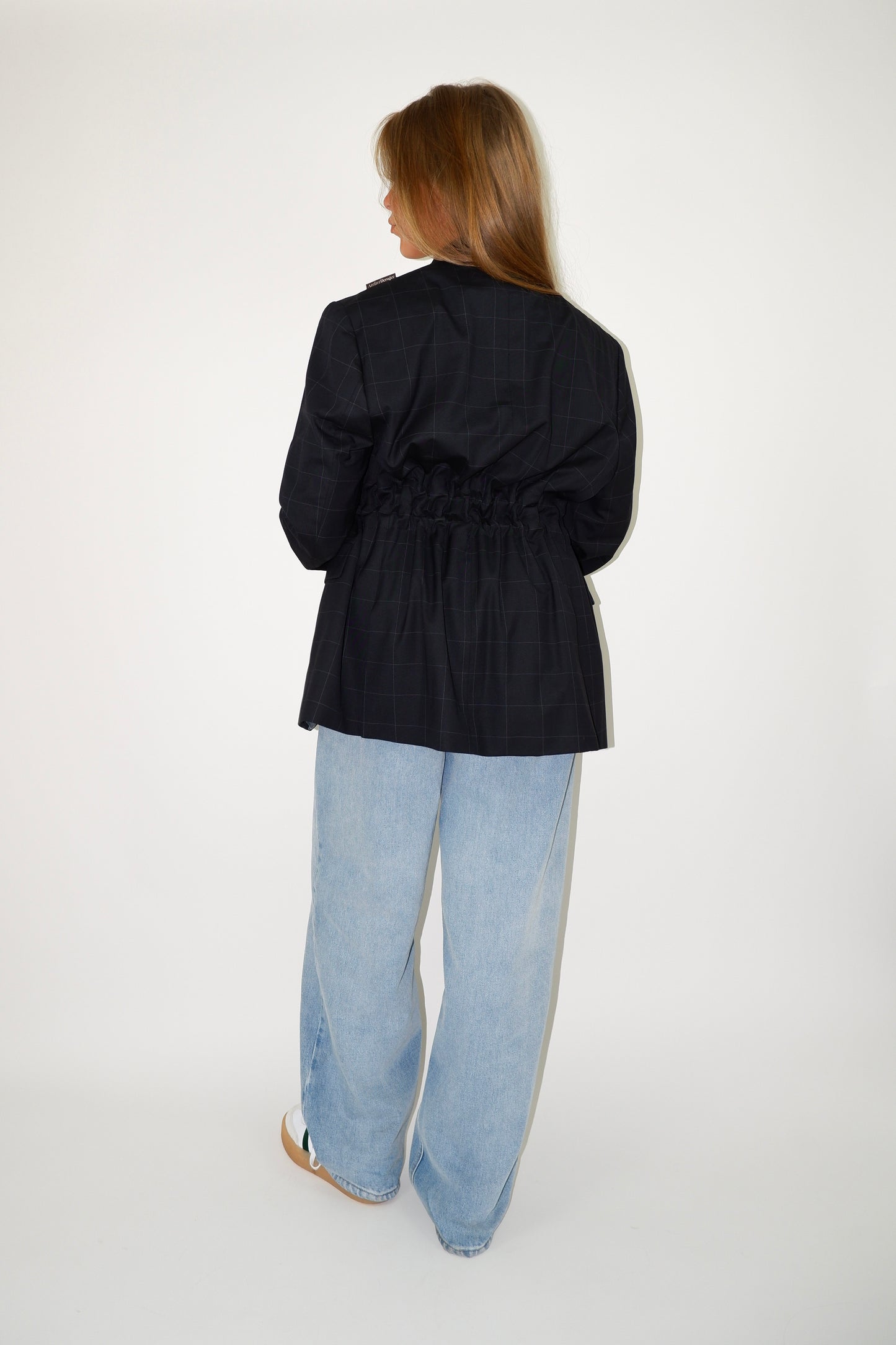 BLAZER RUIT DONKER BLAUW