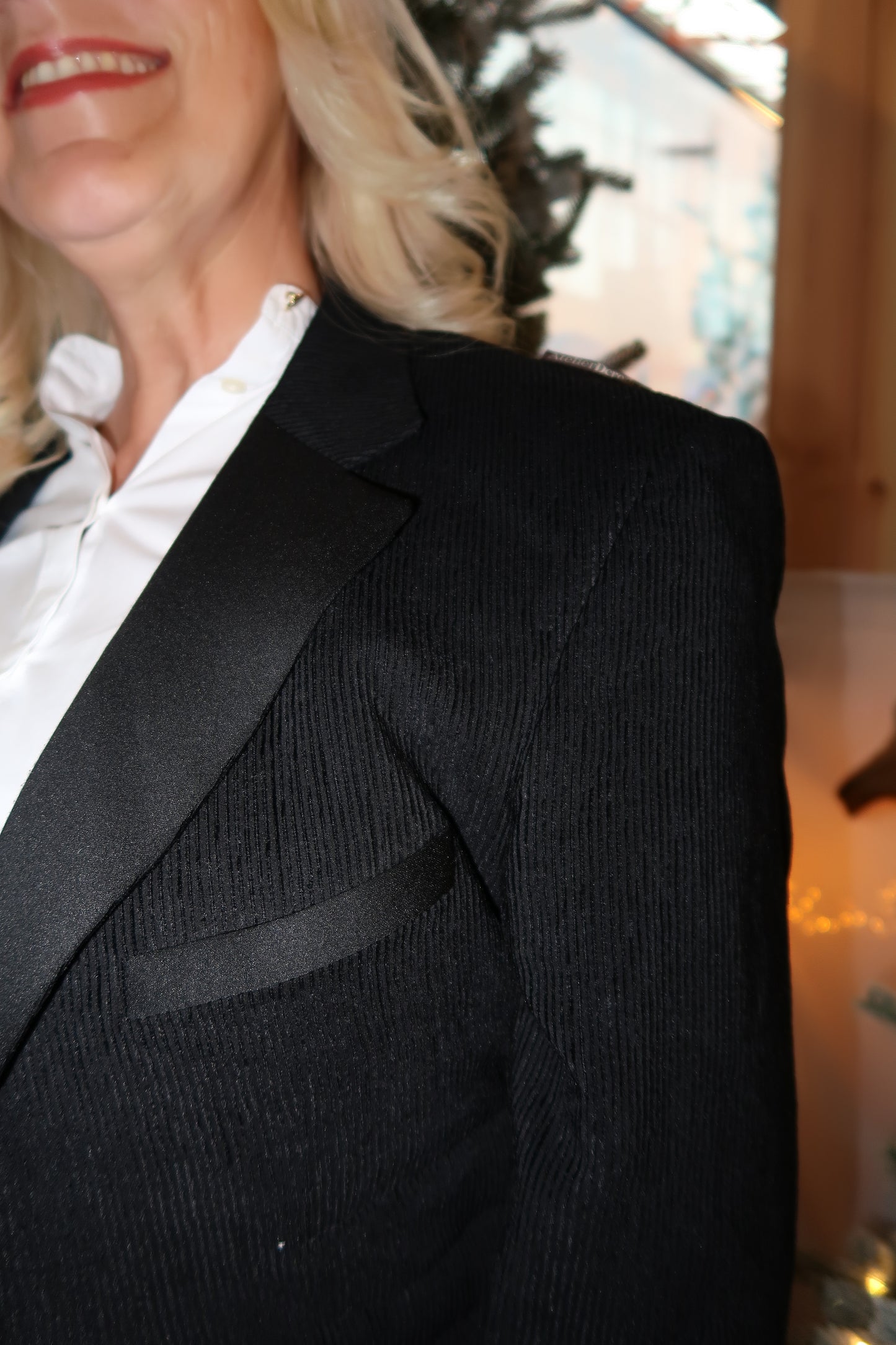 Santa Silk Black Blazer